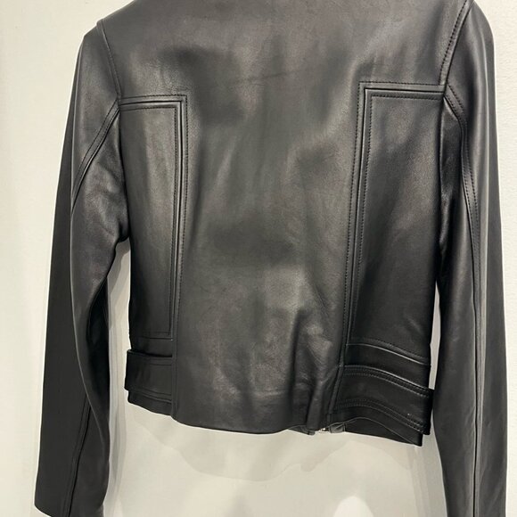 NEW never worn Michael kors leather biker jacket new size small - Picture 5 of 10